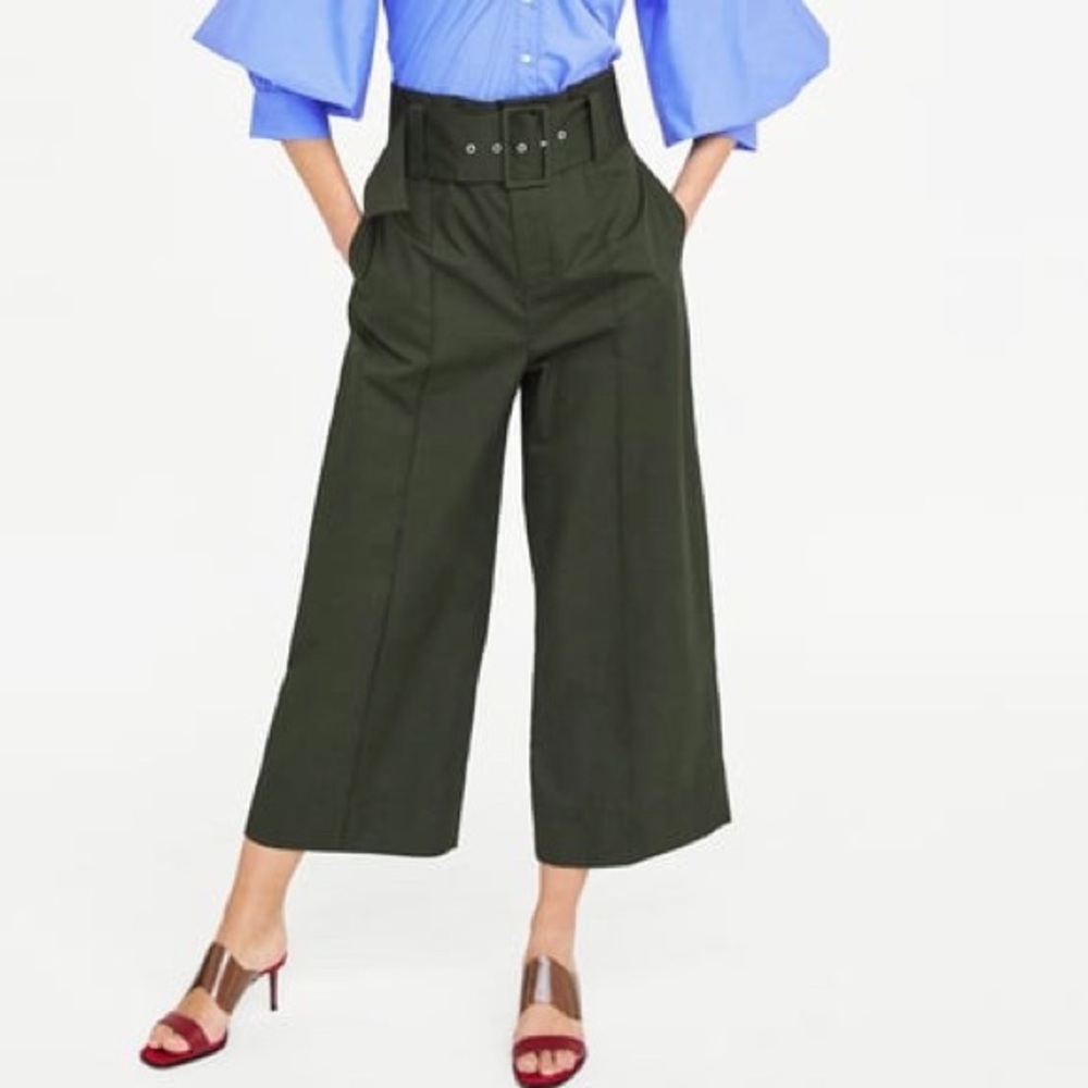 ZARA Wide Leg Belted Pants